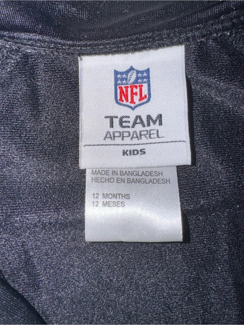 Carolina Panthers Full Zip Track Jacket Toddler 12 Months Black NFL Football